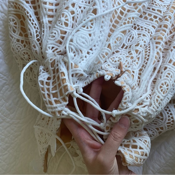 Chicwish White Lace Midi Dress - Picture 8 of 9